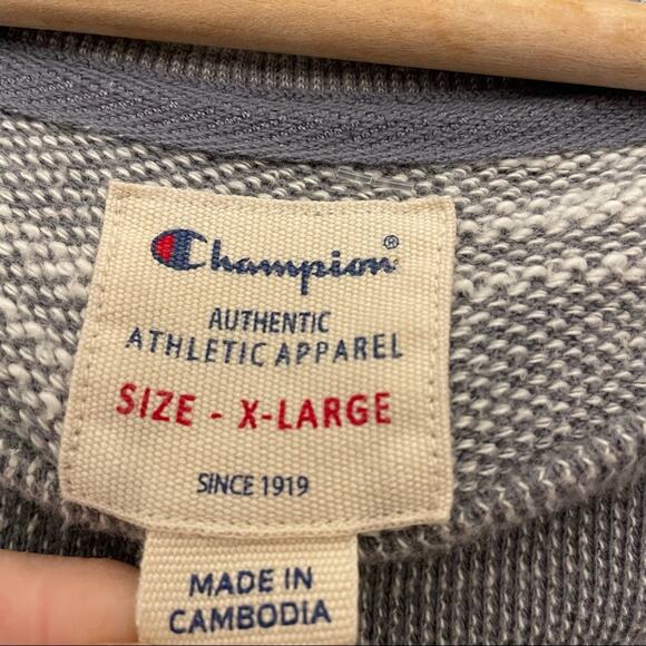 Champion Womens Gray French Terry Sweatshirt XL - Picture 3 of 6